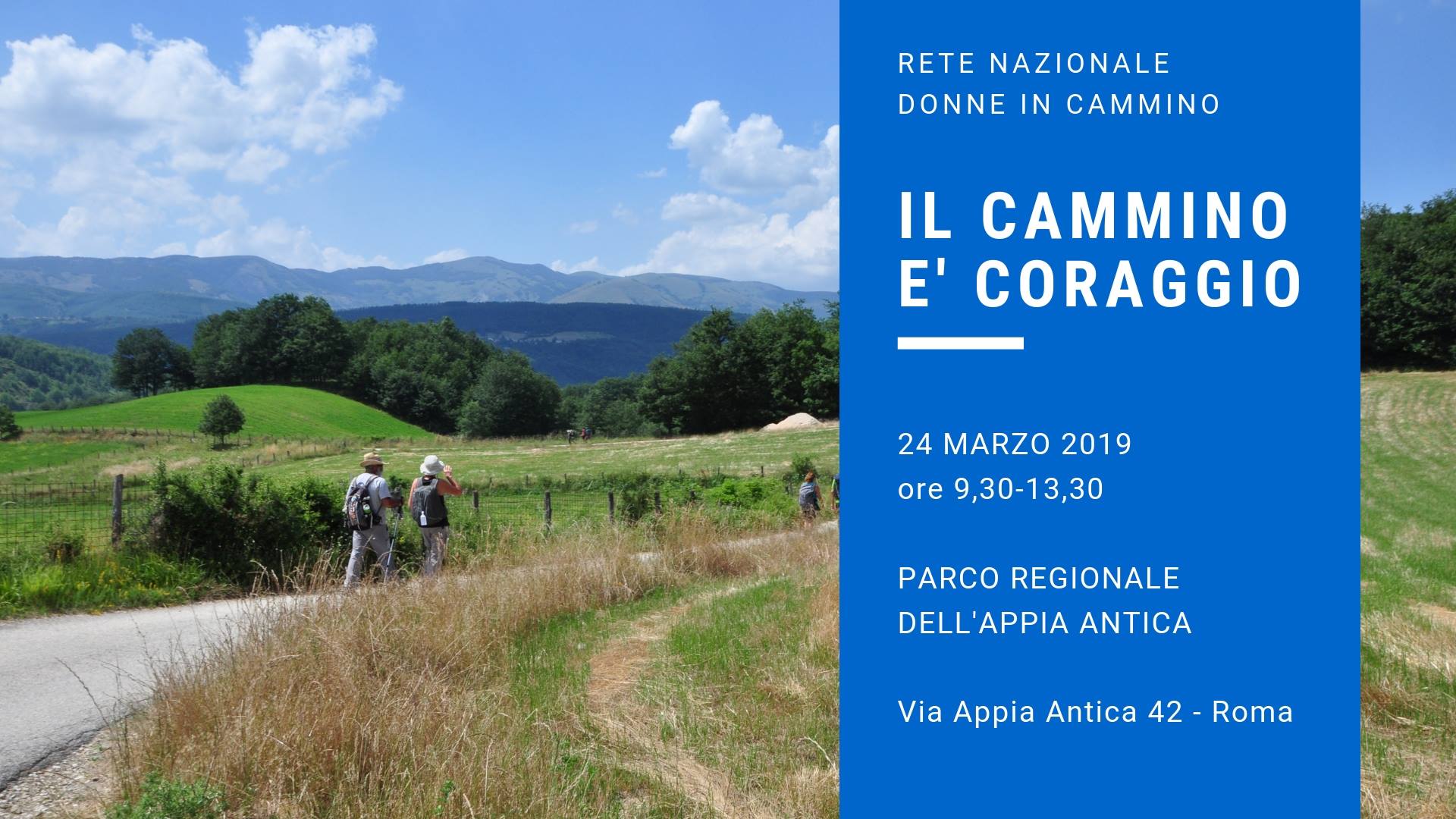 Il cammino è coraggio - locandina dell'incontro
