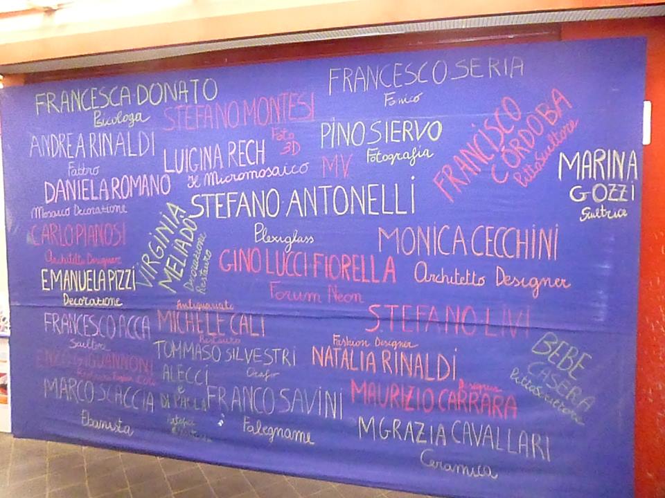 Pannello Open Lab Monti grafica di Mariavittoria Ponzanelli